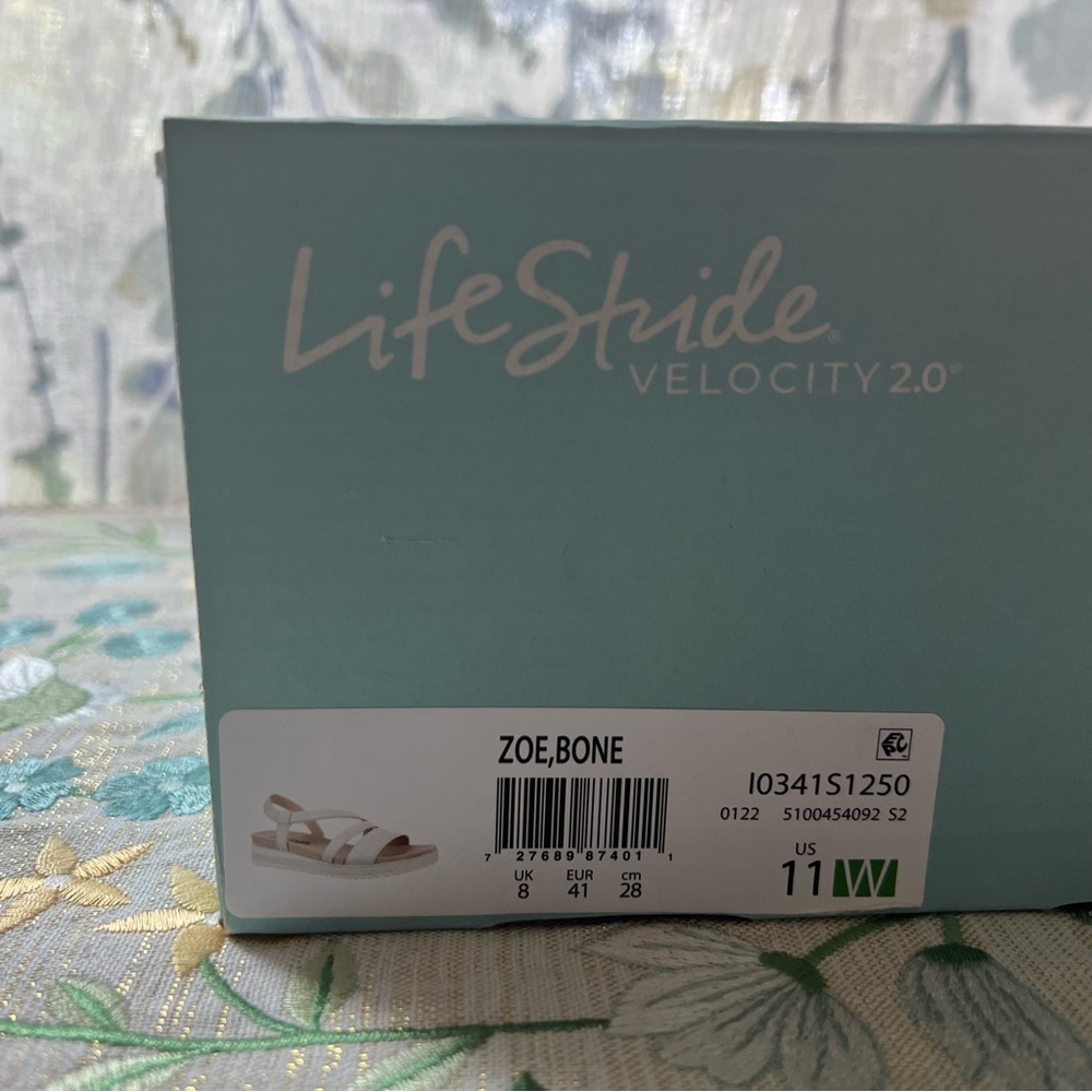 LifeStride Women’s Zoe Sport Sandal in Bone Size 11 W - Picture 3 of 7